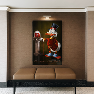 Scrooge McDuck Money Maker Millionaire Canvas Wall Art-MinimalisticDecor.com