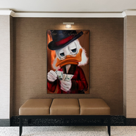 Scrooge McDuck Money Maker Millionaire Canvas Wall Art-MinimalisticDecor.com