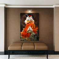 Scrooge McDuck Money Maker Millionaire Canvas Wall Art-MinimalisticDecor.com