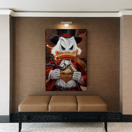 Scrooge McDuck Money Maker Millionaire Canvas Wall Art-MinimalisticDecor.com