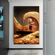 Scrooge McDuck Money Maker Millionaire Canvas Wall Art-MinimalisticDecor.com