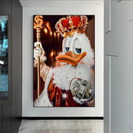 Scrooge McDuck Money Maker Millionaire Canvas Wall Art-MinimalisticDecor.com