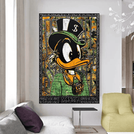 Scrooge McDuck Money Maker Millionaire Canvas Wall Art-MinimalisticDecor.com