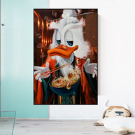 Scrooge McDuck Money Maker Millionaire Canvas Wall Art-MinimalisticDecor.com