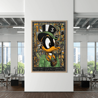 Scrooge McDuck Money Maker Millionaire Canvas Wall Art-MinimalisticDecor.com