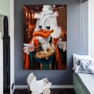 Scrooge McDuck Money Maker Millionaire Canvas Wall Art-MinimalisticDecor.com