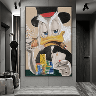 Scrooge McDuck Money Maker Millionaire Canvas Wall Art-MinimalisticDecor.com