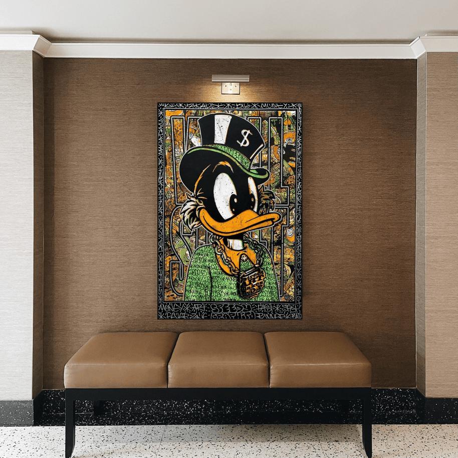 Scrooge McDuck Money Maker Millionaire Canvas Wall Art-MinimalisticDecor.com