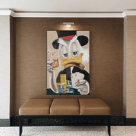 Scrooge McDuck Money Maker Millionaire Canvas Wall Art-MinimalisticDecor.com
