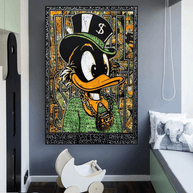 Scrooge McDuck Money Maker Millionaire Canvas Wall Art-MinimalisticDecor.com