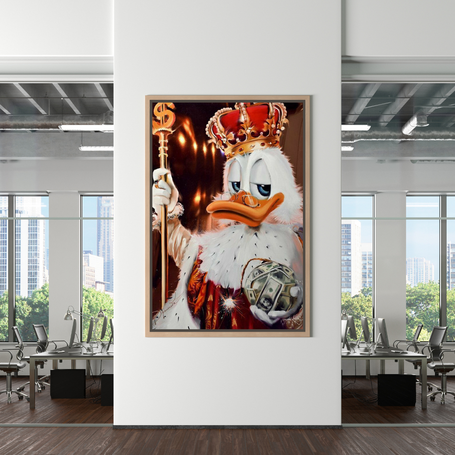 Scrooge McDuck Money Maker Millionaire Canvas Wall Art-MinimalisticDecor.com