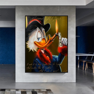 Scrooge McDuck Money Maker Millionaire Canvas Wall Art-MinimalisticDecor.com