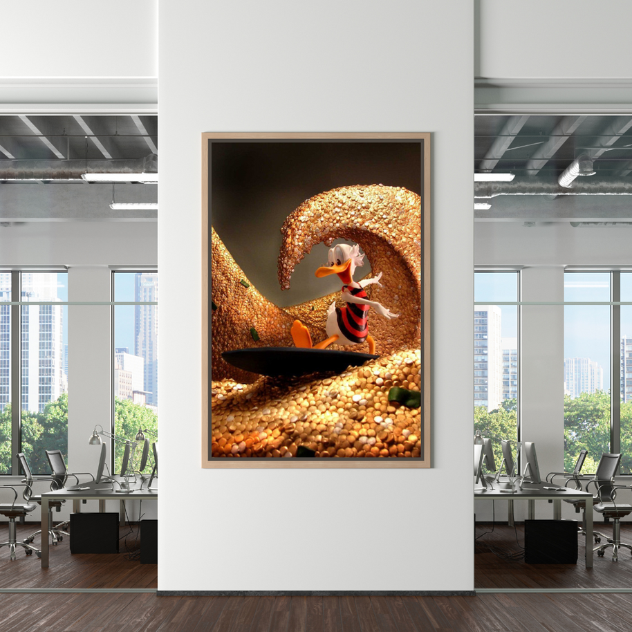 Scrooge McDuck Money Maker Millionaire Canvas Wall Art-MinimalisticDecor.com