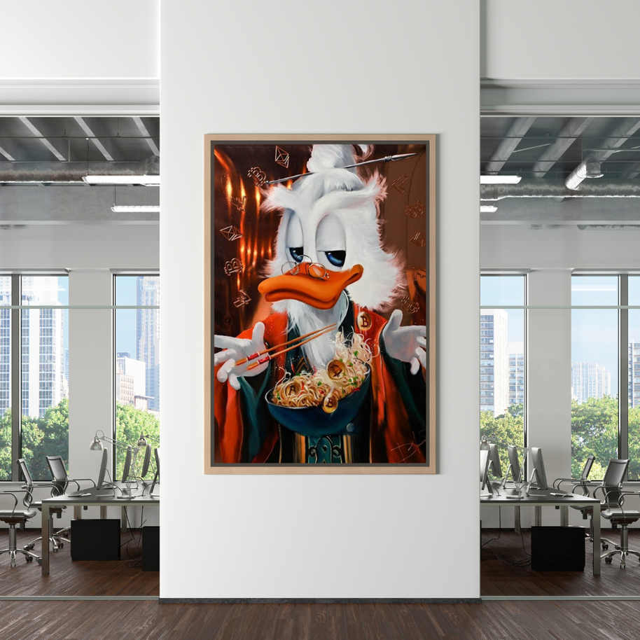 Scrooge McDuck Money Maker Millionaire Canvas Wall Art-MinimalisticDecor.com