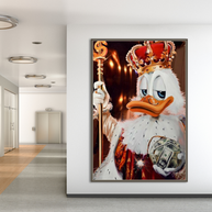 Scrooge McDuck Money Maker Millionaire Canvas Wall Art-MinimalisticDecor.com