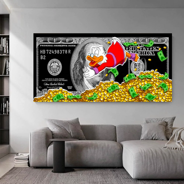 Scrooge McDuck Money Pool Wall Art-MinimalisticDecor.com