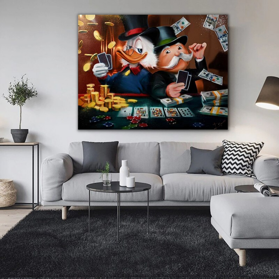 Scrooge McDuck Poker Legends: Mr Monopoly Wall Art-MinimalisticDecor.com