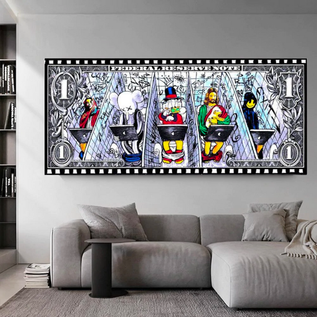 Scrooge Super heroes at Work Wall Art-MinimalisticDecor.com