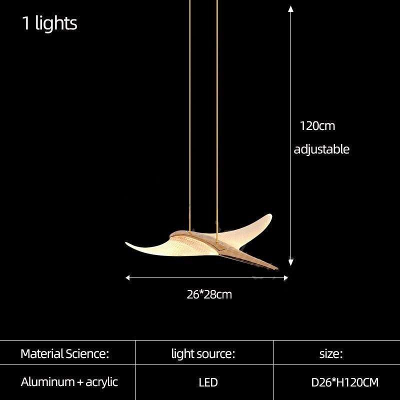 Seagull Bird Light Staircase Chandelier – Elegant LED Pendant with Artistic Design-MinimalisticDecor.com