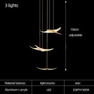 Seagull Bird Light Staircase Chandelier – Elegant LED Pendant with Artistic Design-MinimalisticDecor.com