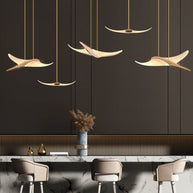 Seagull Bird Light Staircase Chandelier – Elegant LED Pendant with Artistic Design-MinimalisticDecor.com