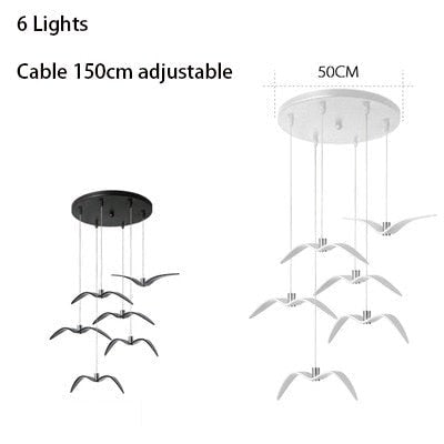 Seagulls Pendant Light: Unique Lighting Fixture-MinimalisticDecor.com