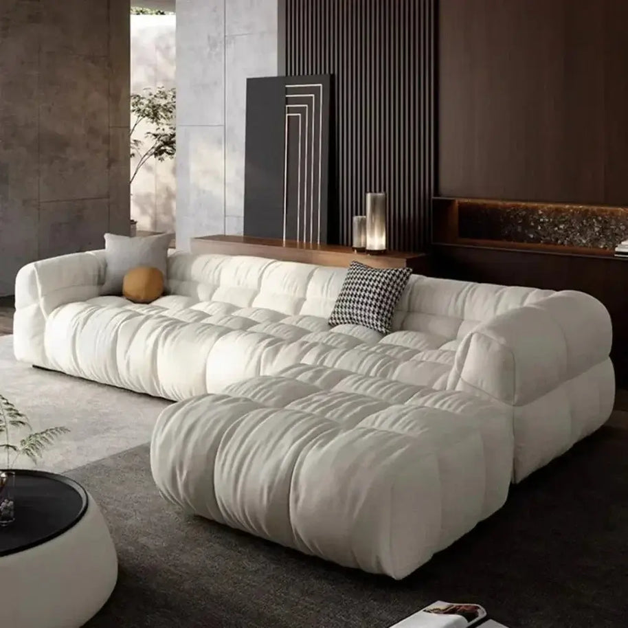 Sectional Puff Sofa for Living Room – Blend of Luxury & Durability-MinimalisticDecor.com