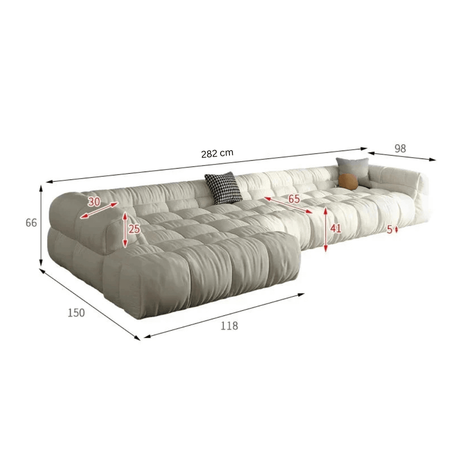 Sectional Puff Sofa for Living Room – Blend of Luxury & Durability-MinimalisticDecor.com