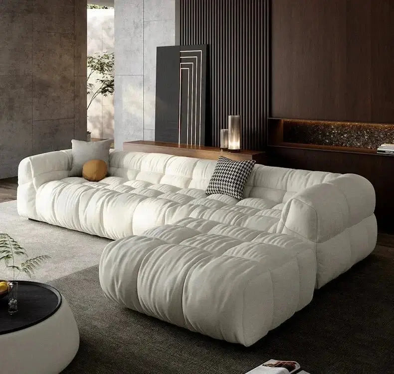 Sectional Puff Sofa for Living Room – Blend of Luxury & Durability-MinimalisticDecor.com