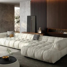 Sectional Puff Sofa for Living Room – Blend of Luxury & Durability-MinimalisticDecor.com