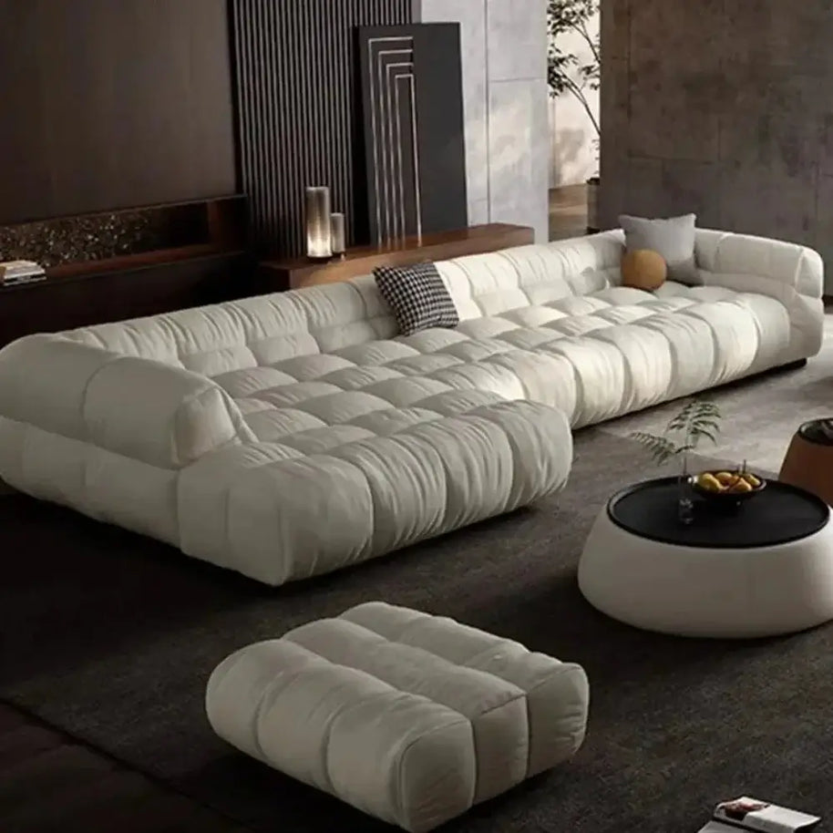 Sectional Puff Sofa for Living Room – Blend of Luxury & Durability-MinimalisticDecor.com