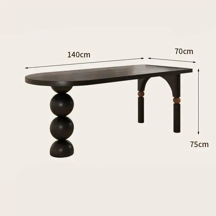 Semicircle Wooden Island Dining Table-MinimalisticDecor.com
