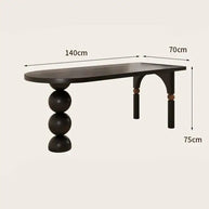 Semicircle Wooden Island Dining Table-MinimalisticDecor.com