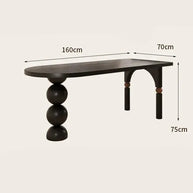 Semicircle Wooden Island Dining Table-MinimalisticDecor.com