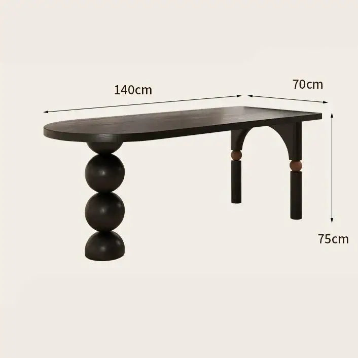 Semicircle Wooden Island Dining Table-MinimalisticDecor.com