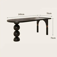 Semicircle Wooden Island Dining Table-MinimalisticDecor.com