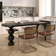 Semicircle Wooden Island Dining Table-MinimalisticDecor.com