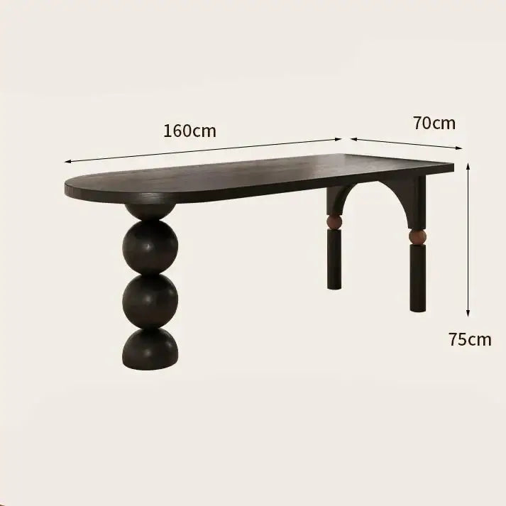Semicircle Wooden Island Dining Table-MinimalisticDecor.com
