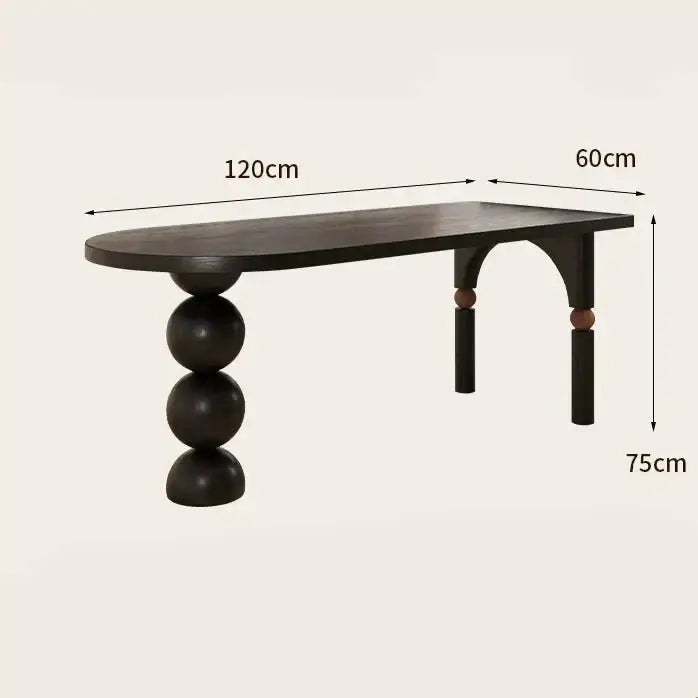 Semicircle Wooden Island Dining Table-MinimalisticDecor.com