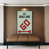 Set Goals and Go: Monopoly Canvas Wall Art-MinimalisticDecor.com