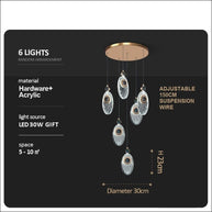Shell Crystal Staircase Chandelier – Luxurious Pendant Light for Elegant Interiors-MinimalisticDecor.com