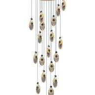 Shell Crystal Staircase Chandelier – Luxurious Pendant Light for Elegant Interiors-MinimalisticDecor.com