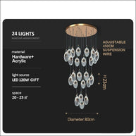 Shell Crystal Staircase Chandelier – Luxurious Pendant Light for Elegant Interiors-MinimalisticDecor.com