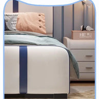 Ship Sailor Anchor Kids Bed – Nautical Design, PU Leather Finish-MinimalisticDecor.com