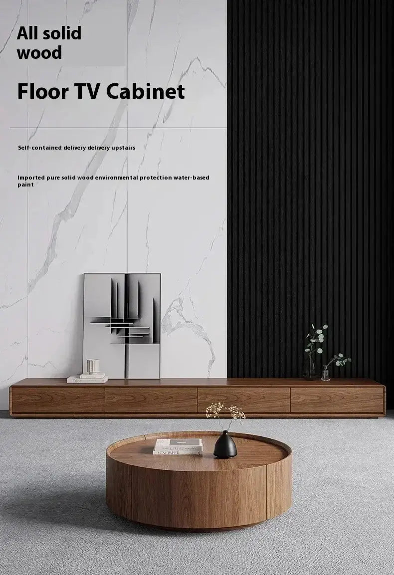 Simple Rack Oak Wood Minimalistic TV Stands & Entertainment Center-MinimalisticDecor.com