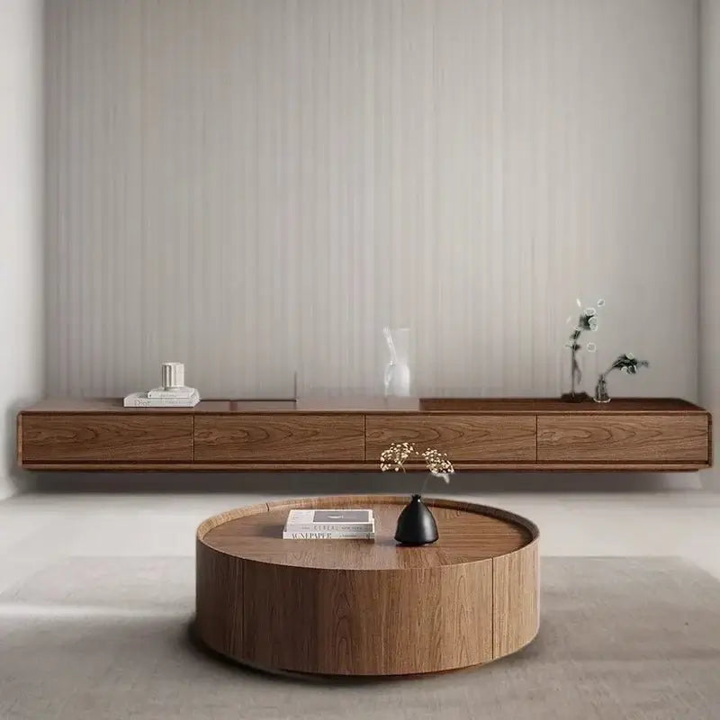 Simple Rack Oak Wood Minimalistic TV Stands & Entertainment Center-MinimalisticDecor.com