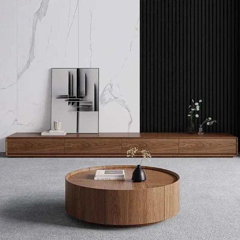 Simple Rack Oak Wood Minimalistic TV Stands & Entertainment Center-MinimalisticDecor.com