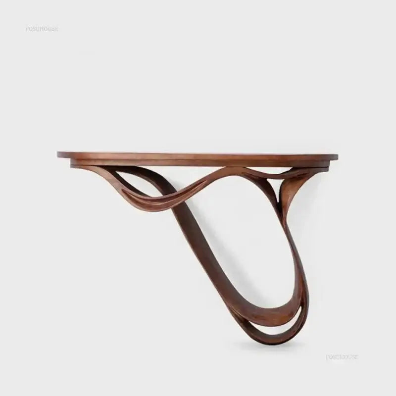 Simple Real Antique Oak Solid Wood Console Table-MinimalisticDecor.com