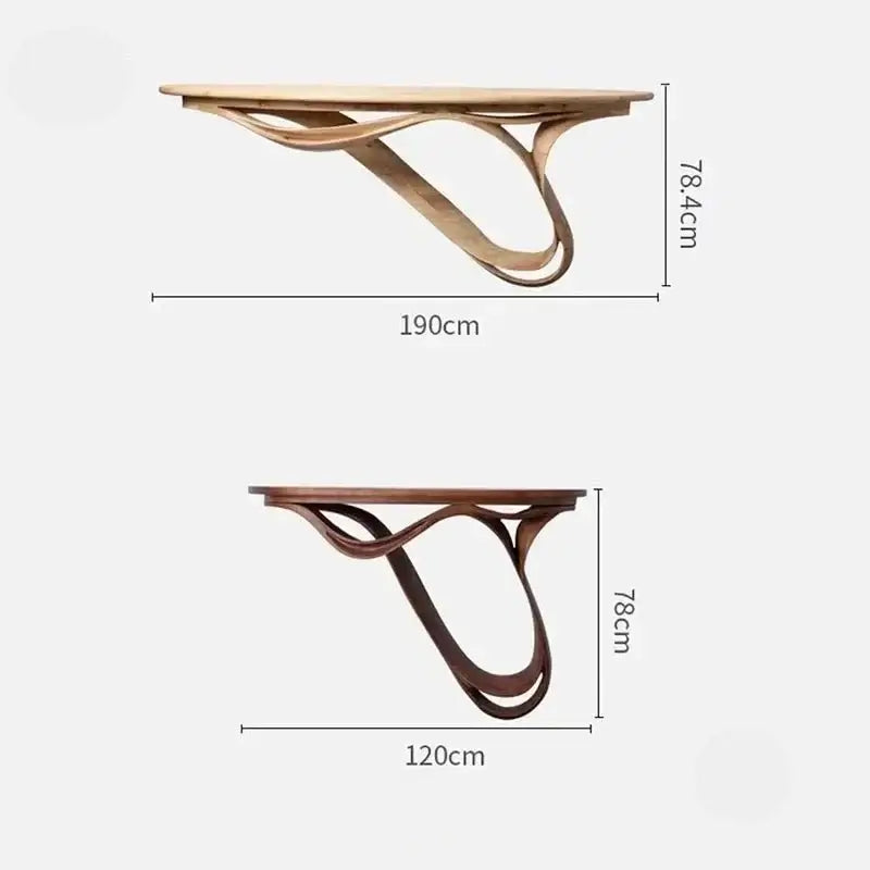 Simple Real Antique Oak Solid Wood Console Table-MinimalisticDecor.com