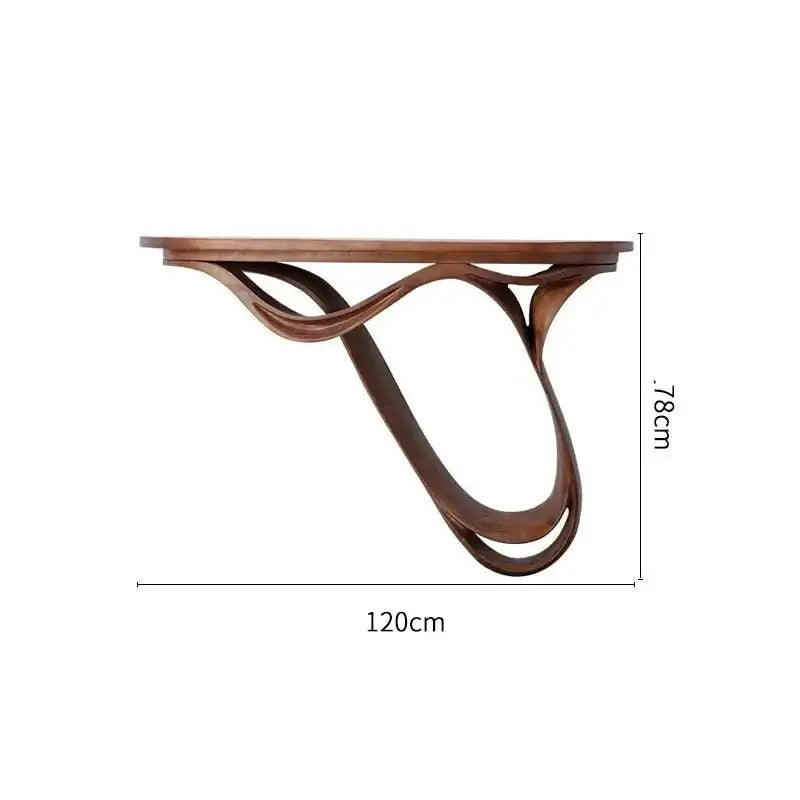 Simple Real Antique Oak Solid Wood Console Table-MinimalisticDecor.com